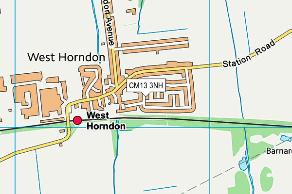 CM13 3NH map - OS VectorMap District (Ordnance Survey)