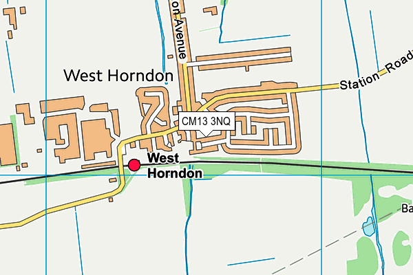 CM13 3NQ map - OS VectorMap District (Ordnance Survey)