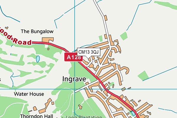 CM13 3QJ map - OS VectorMap District (Ordnance Survey) CM13 3QJ map - OS VectorMap District (Ordnance Survey)