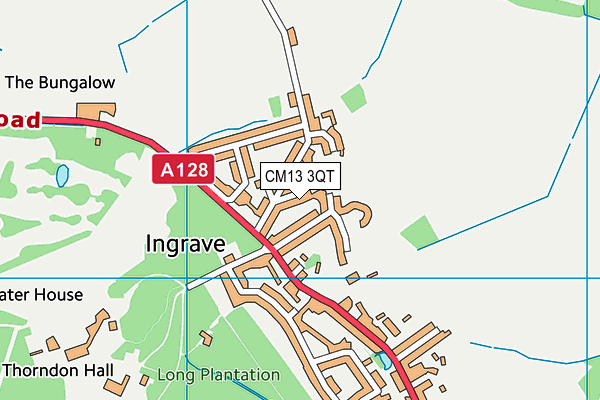 CM13 3QT map - OS VectorMap District (Ordnance Survey) CM13 3QT map - OS VectorMap District (Ordnance Survey)