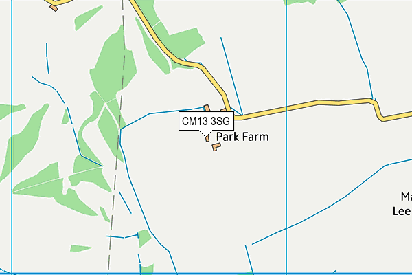 CM13 3SG map - OS VectorMap District (Ordnance Survey) CM13 3SG map - OS VectorMap District (Ordnance Survey)