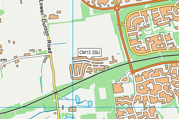 CM13 3SU map - OS VectorMap District (Ordnance Survey) CM13 3SU map - OS VectorMap District (Ordnance Survey)