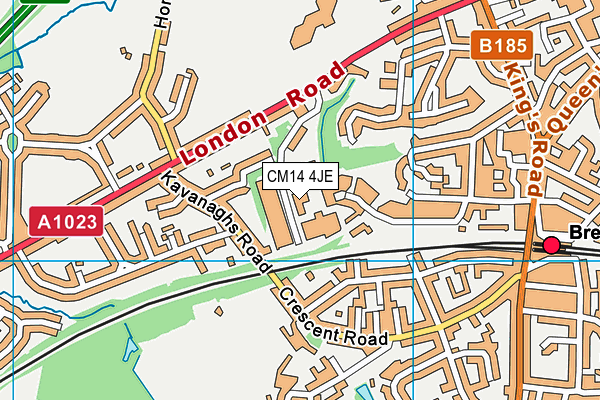 CM14 4JE map - OS VectorMap District (Ordnance Survey) CM14 4JE map - OS VectorMap District (Ordnance Survey)