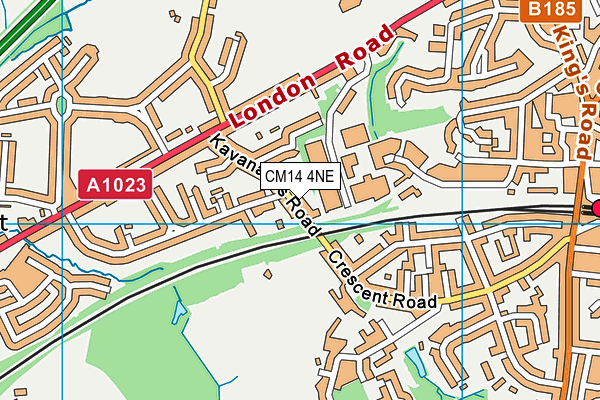 CM14 4NE map - OS VectorMap District (Ordnance Survey) CM14 4NE map - OS VectorMap District (Ordnance Survey)