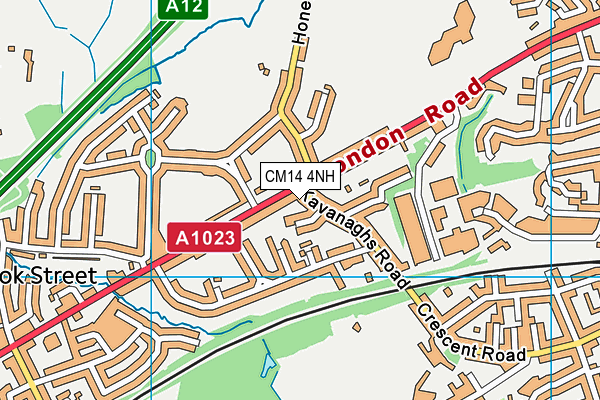 CM14 4NH map - OS VectorMap District (Ordnance Survey) CM14 4NH map - OS VectorMap District (Ordnance Survey)