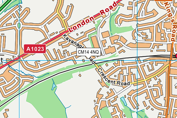 CM14 4NQ map - OS VectorMap District (Ordnance Survey) CM14 4NQ map - OS VectorMap District (Ordnance Survey)