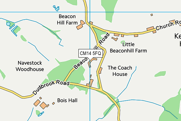 CM14 5FQ map - OS VectorMap District (Ordnance Survey) CM14 5FQ map - OS VectorMap District (Ordnance Survey)