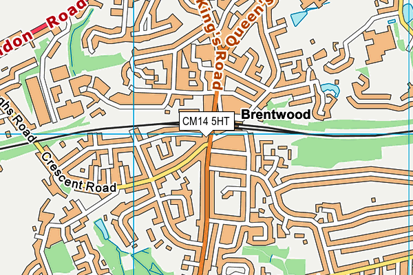 CM14 5HT map - OS VectorMap District (Ordnance Survey) CM14 5HT map - OS VectorMap District (Ordnance Survey)