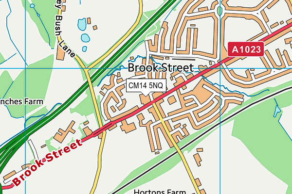 CM14 5NQ map - OS VectorMap District (Ordnance Survey) CM14 5NQ map - OS VectorMap District (Ordnance Survey)