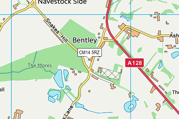 CM14 5RZ map - OS VectorMap District (Ordnance Survey) CM14 5RZ map - OS VectorMap District (Ordnance Survey)