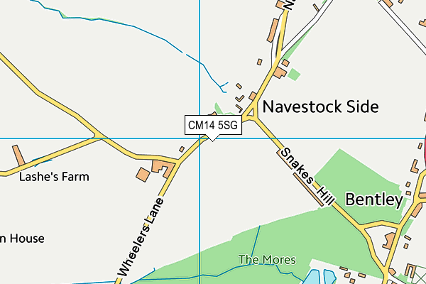 CM14 5SG map - OS VectorMap District (Ordnance Survey)