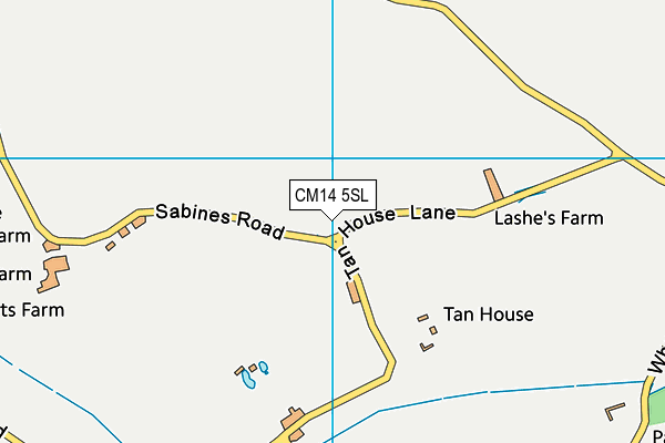 CM14 5SL map - OS VectorMap District (Ordnance Survey) CM14 5SL map - OS VectorMap District (Ordnance Survey)