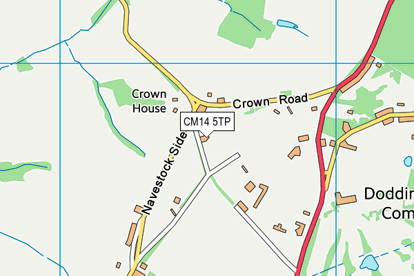 CM14 5TP map - OS VectorMap District (Ordnance Survey) CM14 5TP map - OS VectorMap District (Ordnance Survey)