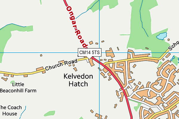 CM14 5TS map - OS VectorMap District (Ordnance Survey) CM14 5TS map - OS VectorMap District (Ordnance Survey)