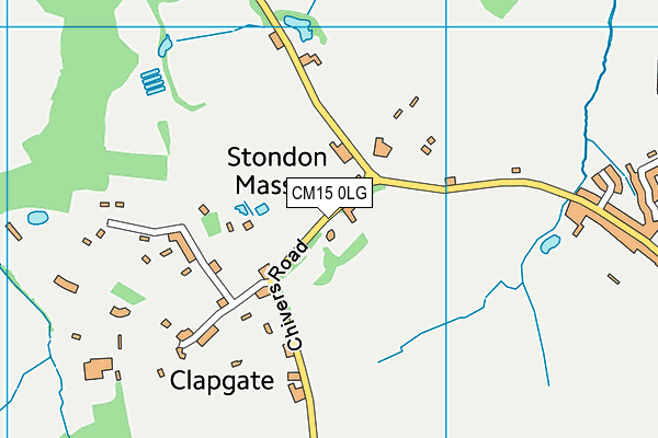 CM15 0LG map - OS VectorMap District (Ordnance Survey)