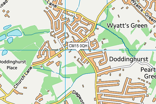 CM15 0QH map - OS VectorMap District (Ordnance Survey)