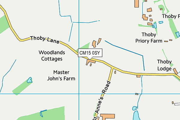 CM15 0SY map - OS VectorMap District (Ordnance Survey) CM15 0SY map - OS VectorMap District (Ordnance Survey)