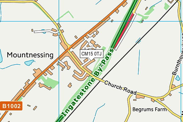 CM15 0TJ map - OS VectorMap District (Ordnance Survey) CM15 0TJ map - OS VectorMap District (Ordnance Survey)
