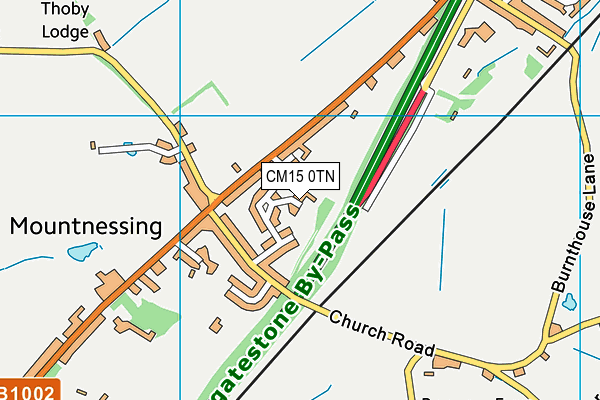 CM15 0TN map - OS VectorMap District (Ordnance Survey) CM15 0TN map - OS VectorMap District (Ordnance Survey)