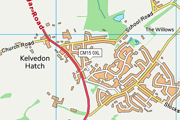 CM15 0XL map - OS VectorMap District (Ordnance Survey) CM15 0XL map - OS VectorMap District (Ordnance Survey)