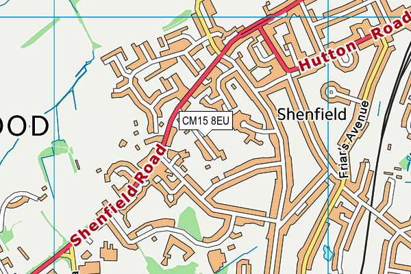 CM15 8EU map - OS VectorMap District (Ordnance Survey) CM15 8EU map - OS VectorMap District (Ordnance Survey)