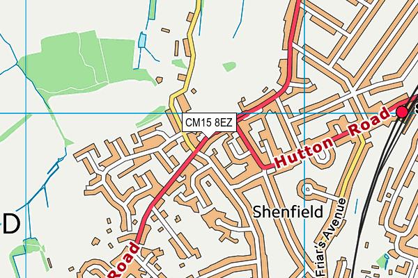 CM15 8EZ map - OS VectorMap District (Ordnance Survey)