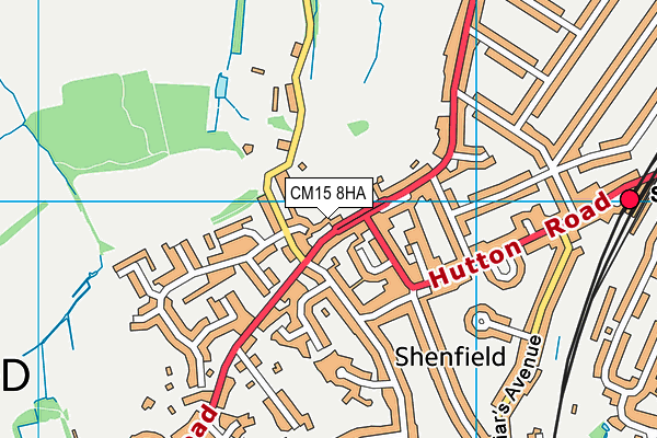CM15 8HA map - OS VectorMap District (Ordnance Survey) CM15 8HA map - OS VectorMap District (Ordnance Survey)