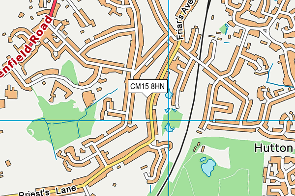 CM15 8HN map - OS VectorMap District (Ordnance Survey) CM15 8HN map - OS VectorMap District (Ordnance Survey)