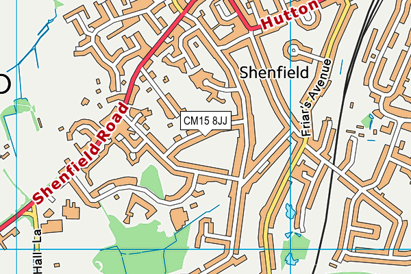 CM15 8JJ map - OS VectorMap District (Ordnance Survey) CM15 8JJ map - OS VectorMap District (Ordnance Survey)