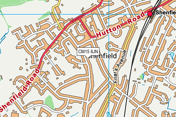 CM15 8JN map - OS VectorMap District (Ordnance Survey) CM15 8JN map - OS VectorMap District (Ordnance Survey)
