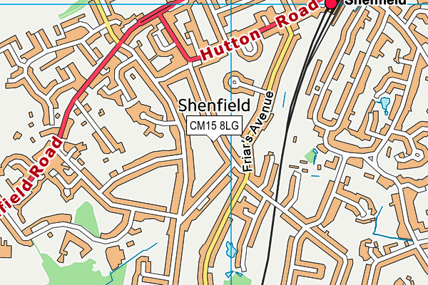 CM15 8LG map - OS VectorMap District (Ordnance Survey)