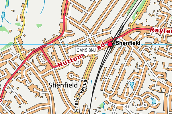 CM15 8NJ map - OS VectorMap District (Ordnance Survey) CM15 8NJ map - OS VectorMap District (Ordnance Survey)