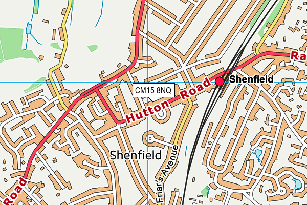 CM15 8NQ map - OS VectorMap District (Ordnance Survey)