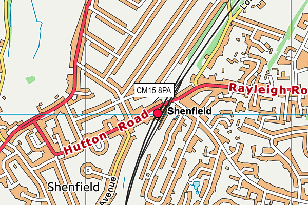CM15 8PA map - OS VectorMap District (Ordnance Survey) CM15 8PA map - OS VectorMap District (Ordnance Survey)