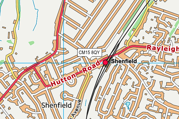 CM15 8QY map - OS VectorMap District (Ordnance Survey) CM15 8QY map - OS VectorMap District (Ordnance Survey)