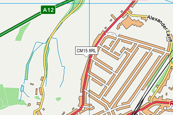 CM15 8RL map - OS VectorMap District (Ordnance Survey) CM15 8RL map - OS VectorMap District (Ordnance Survey)