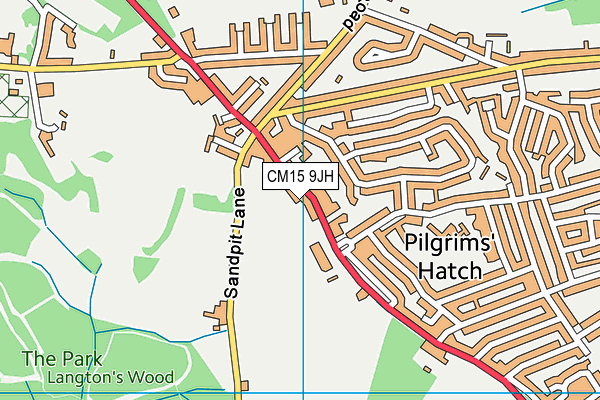CM15 9JH map - OS VectorMap District (Ordnance Survey) CM15 9JH map - OS VectorMap District (Ordnance Survey)