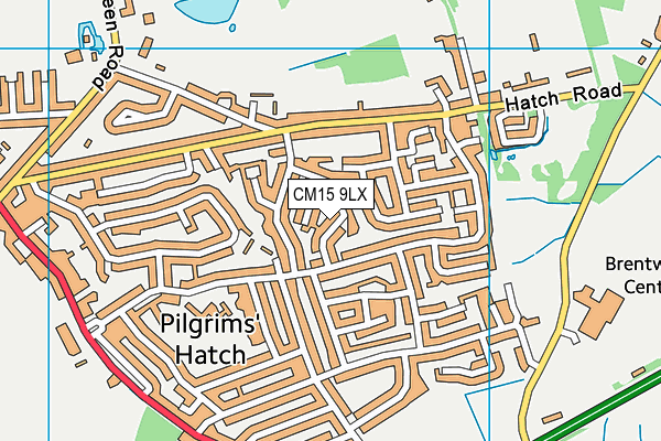 CM15 9LX map - OS VectorMap District (Ordnance Survey) CM15 9LX map - OS VectorMap District (Ordnance Survey)