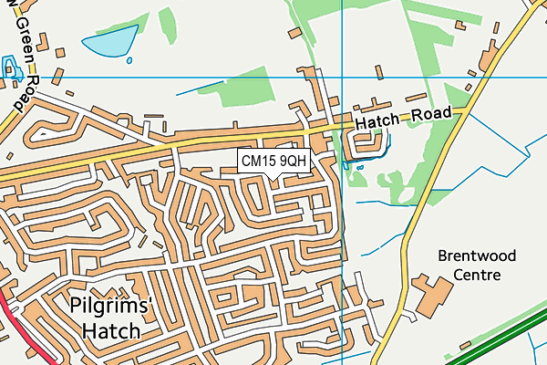 CM15 9QH map - OS VectorMap District (Ordnance Survey) CM15 9QH map - OS VectorMap District (Ordnance Survey)