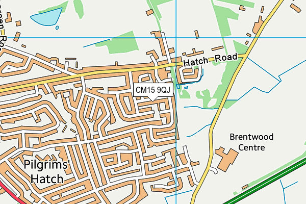 CM15 9QJ map - OS VectorMap District (Ordnance Survey) CM15 9QJ map - OS VectorMap District (Ordnance Survey)
