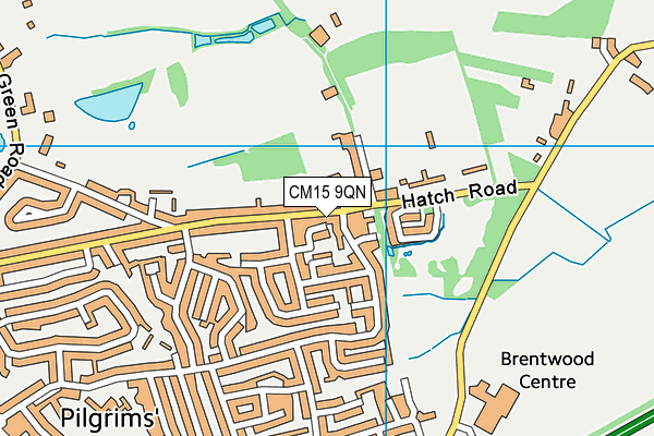 CM15 9QN map - OS VectorMap District (Ordnance Survey) CM15 9QN map - OS VectorMap District (Ordnance Survey)