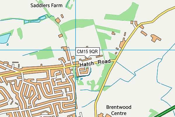 CM15 9QR map - OS VectorMap District (Ordnance Survey) CM15 9QR map - OS VectorMap District (Ordnance Survey)
