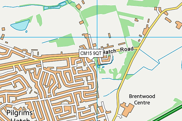 CM15 9QT map - OS VectorMap District (Ordnance Survey) CM15 9QT map - OS VectorMap District (Ordnance Survey)