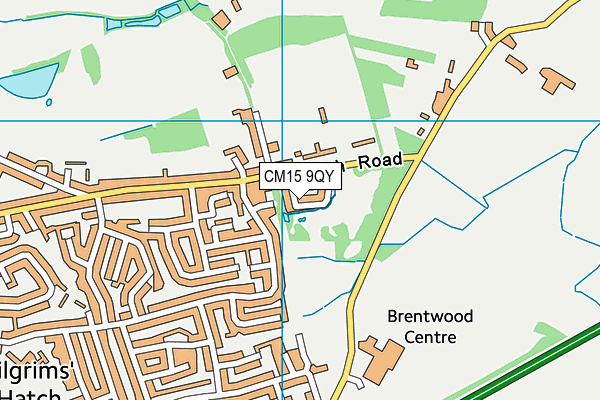 CM15 9QY map - OS VectorMap District (Ordnance Survey)