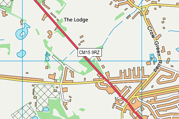 CM15 9RZ map - OS VectorMap District (Ordnance Survey)