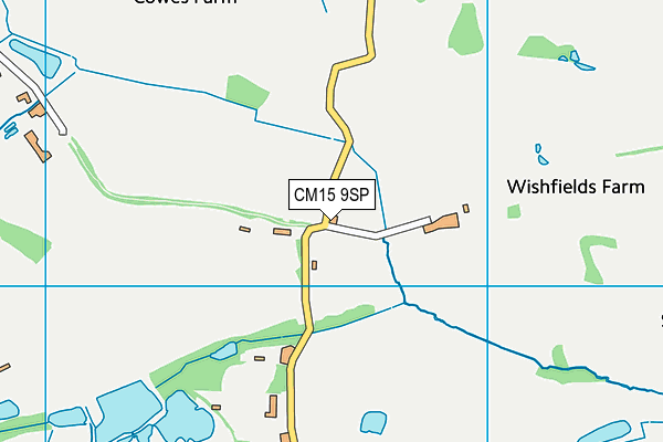 CM15 9SP map - OS VectorMap District (Ordnance Survey)