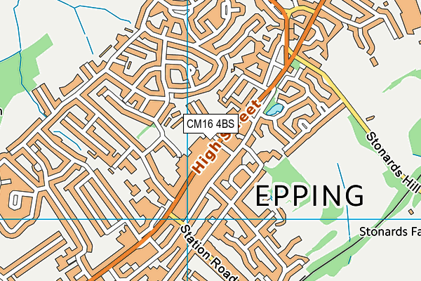 CM16 4BS map - OS VectorMap District (Ordnance Survey) CM16 4BS map - OS VectorMap District (Ordnance Survey)