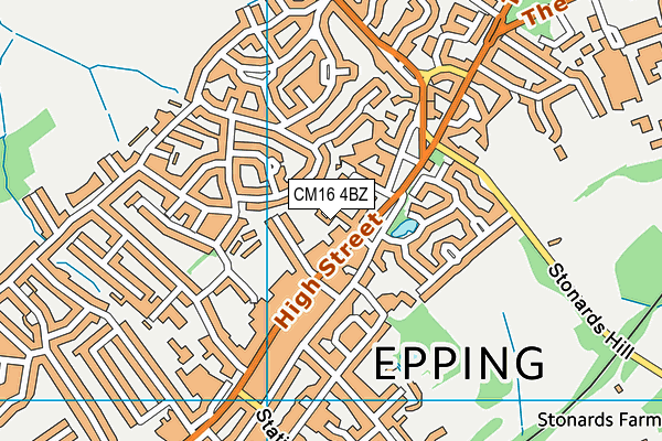 CM16 4BZ map - OS VectorMap District (Ordnance Survey)