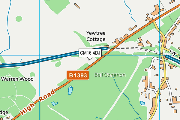 CM16 4DJ map - OS VectorMap District (Ordnance Survey) CM16 4DJ map - OS VectorMap District (Ordnance Survey)