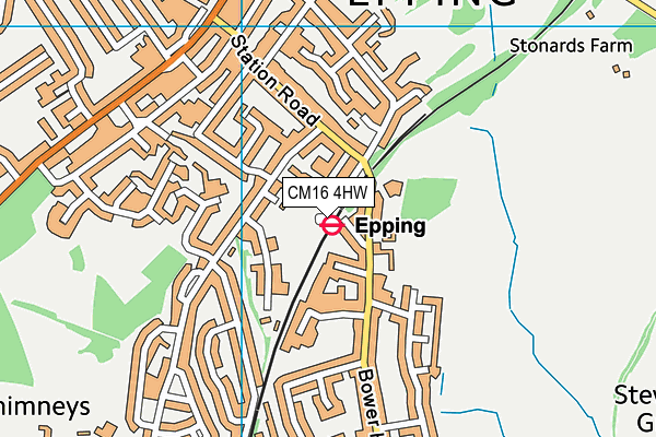CM16 4HW map - OS VectorMap District (Ordnance Survey) CM16 4HW map - OS VectorMap District (Ordnance Survey)